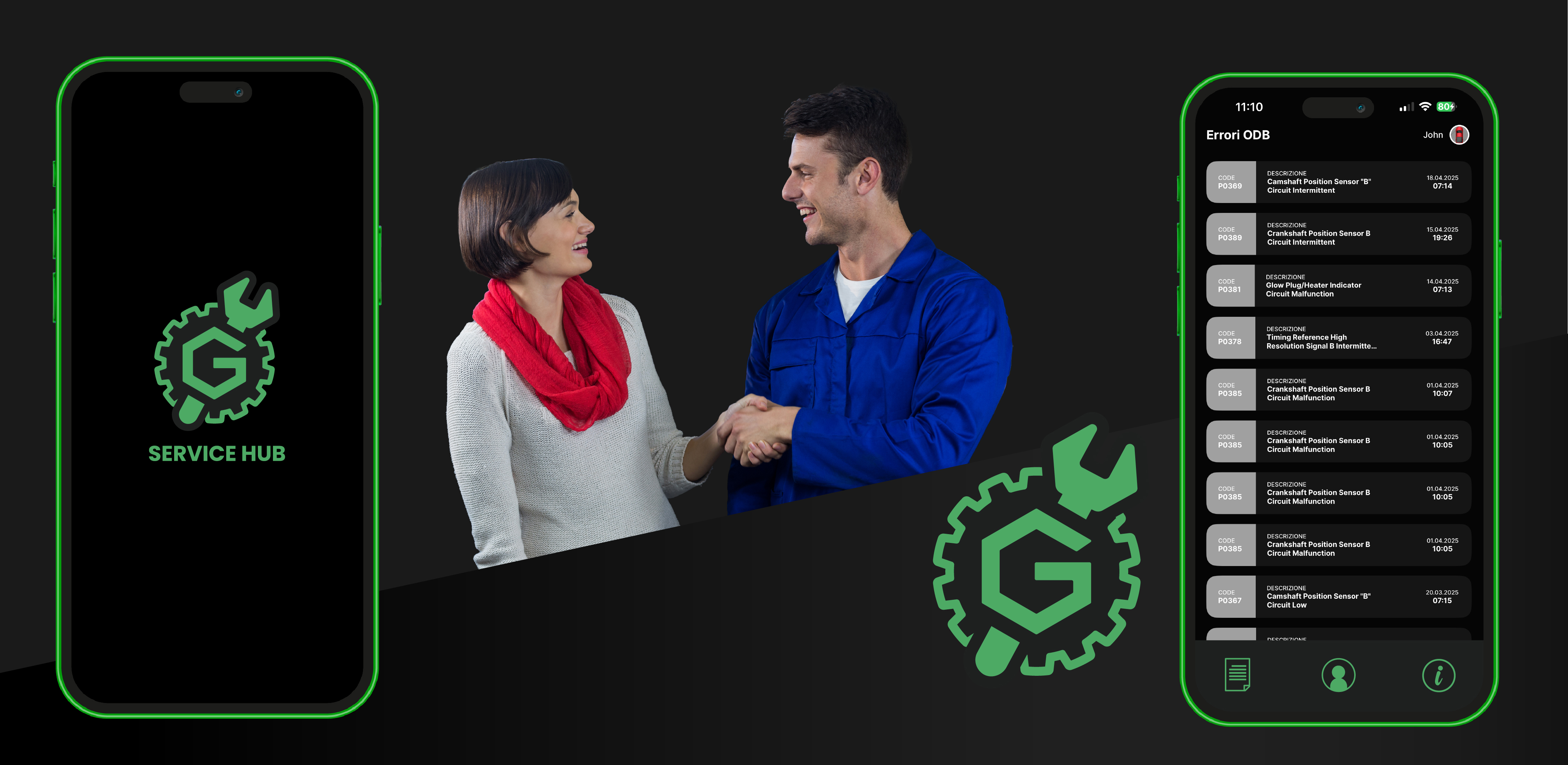 Service Hub App interface